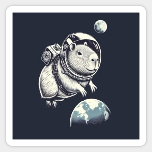 Space Capybara Sticker
